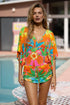Luli Fama Palm Breeze Cabana V Neck Dress